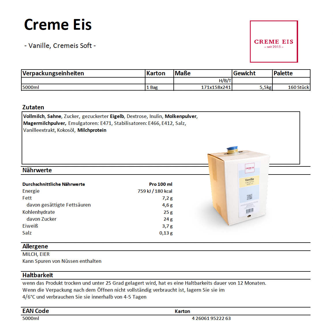 Vanille – Cremeeis-Soft