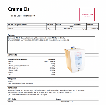 Fior di Latte – Milcheis-Soft