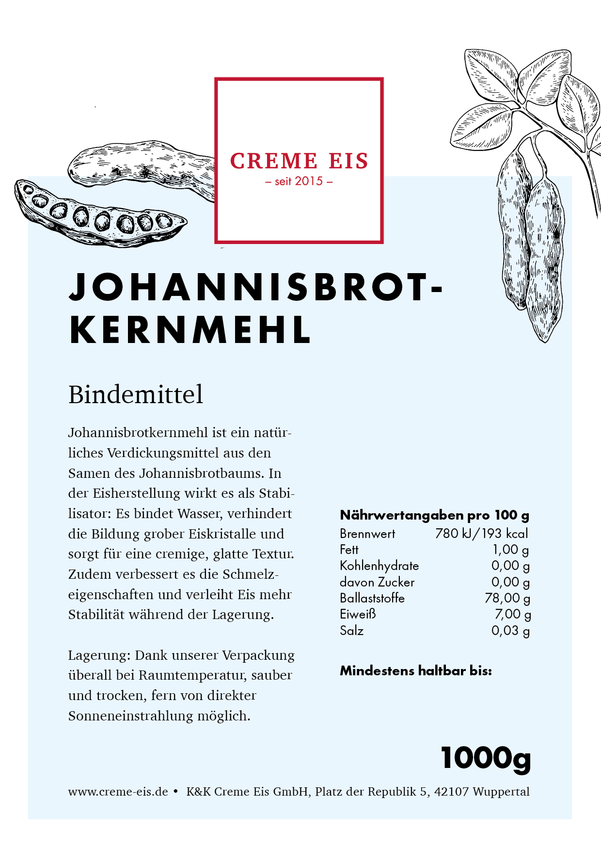 Johannesbrotkernmehl 1kg