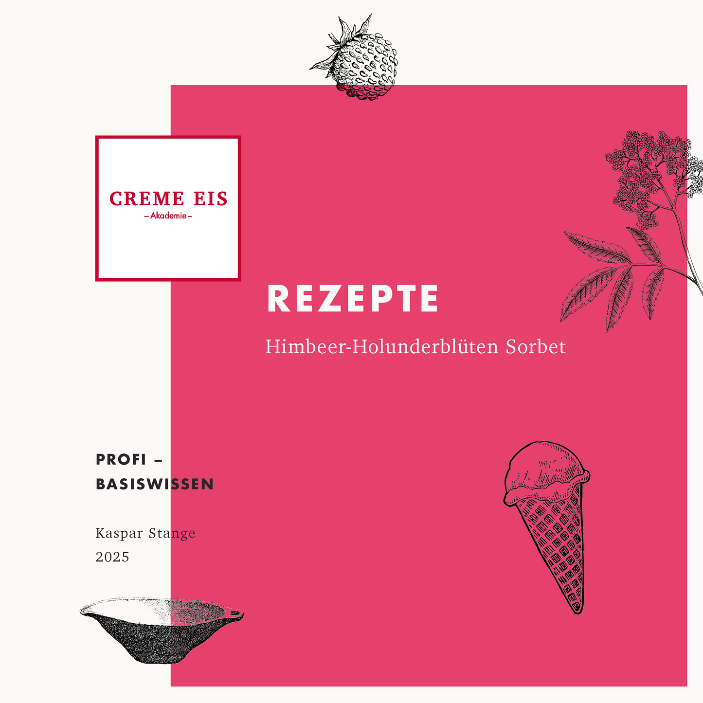 REZEPT HIMBEER-HOLUNDERBLÜTE-SORBET