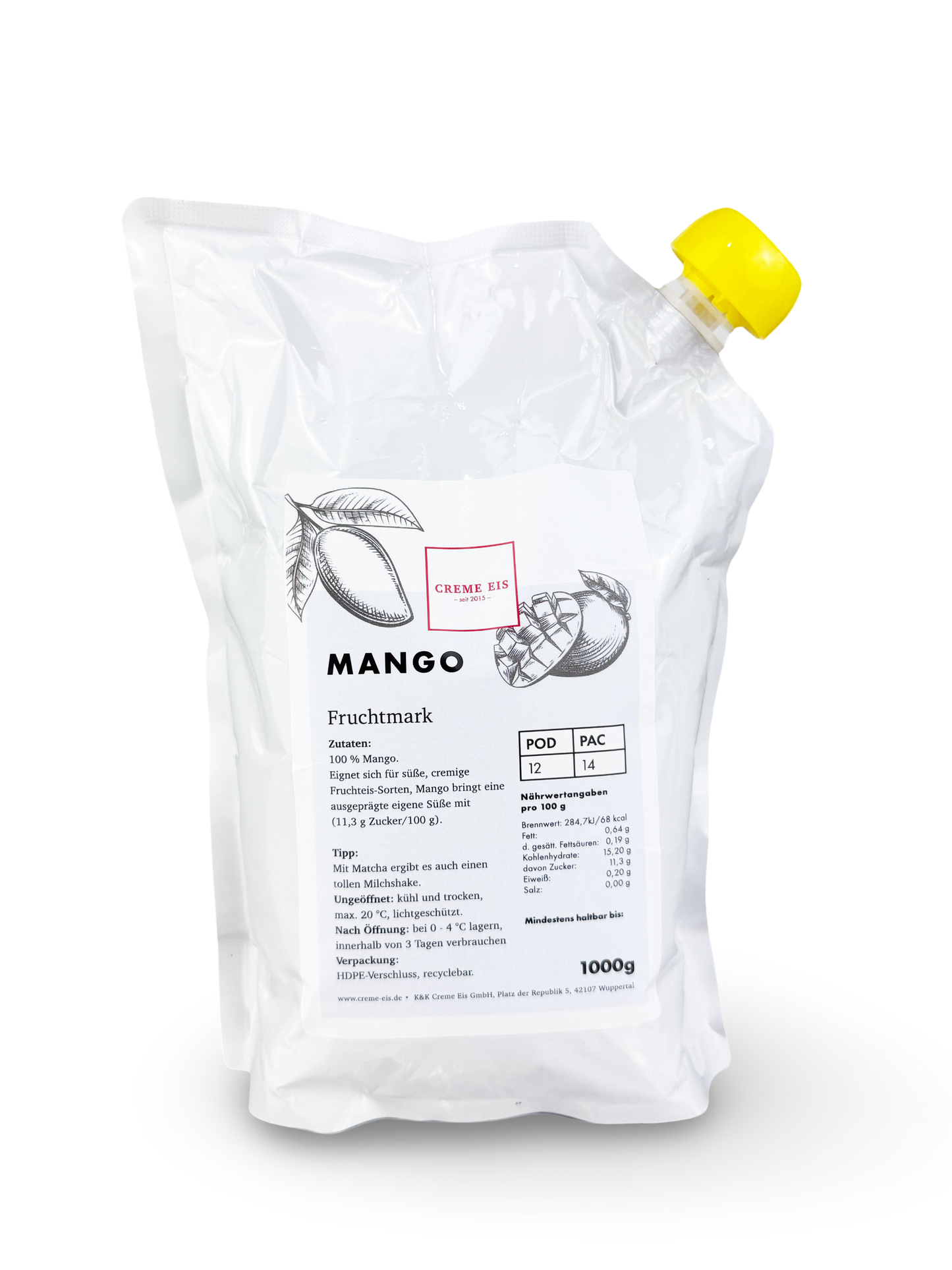 Mango 1kg 100% Fruchtmark
